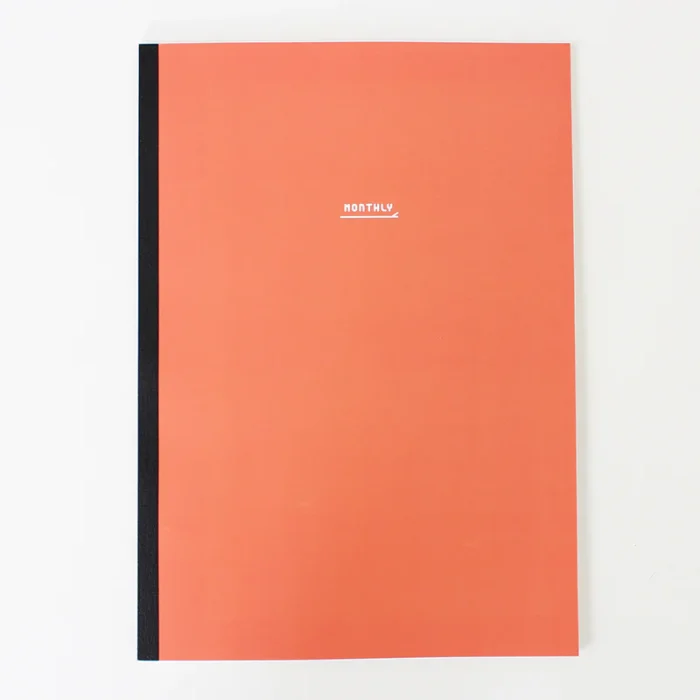 PAPERWAYS NOTEBOOK L - MONTHLY1 - CORAL RED