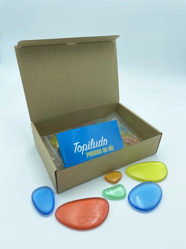 TOPILUDO: CONJUNT 36 PEDRES TRANSLÚCIDES 6 COLORS