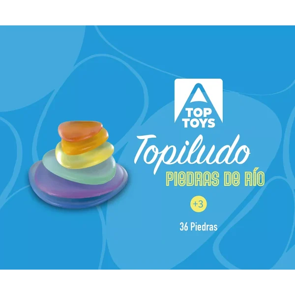 TOPILUDO: CONJUNT 36 PEDRES TRANSLÚCIDES 6 COLORS