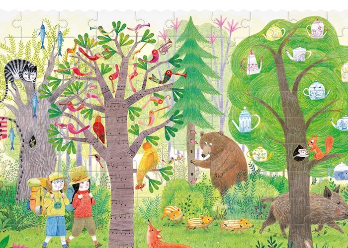 LONDJI: REVERSIBLE PUZZLE DAY & NIGHT IN THE FOREST POCKET