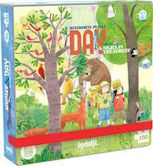 LONDJI: REVERSIBLE PUZZLE DAY & NIGHT IN THE FOREST POCKET