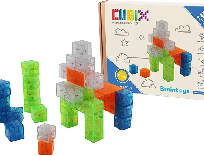 Imanix Joc de construcció CUBIX 50 peces magnètiques - Braintoys