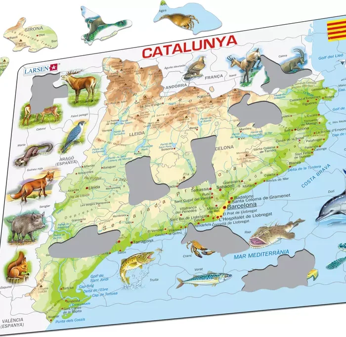 LARSEN: MAPA FÍSIC DE CATALUNYA (CATALÀ)