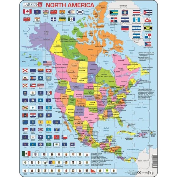 LARSEN: PUZZLE NORTH AMERICA (anglès)
